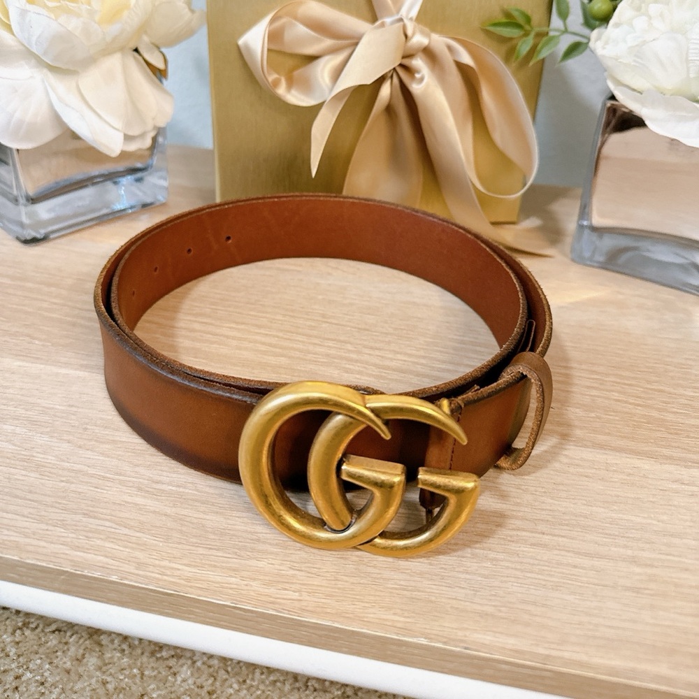 Gucci GG Marmount Belt - Brown